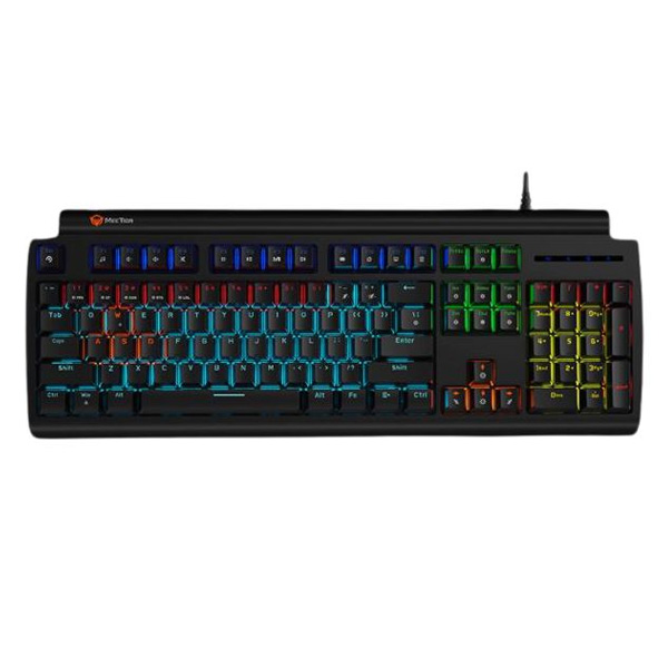 Meetion Olly Go MK600RD Teclado Mecánico RGB de Gaming - Switch tipo RED / USB / Rainbow LED / Negro